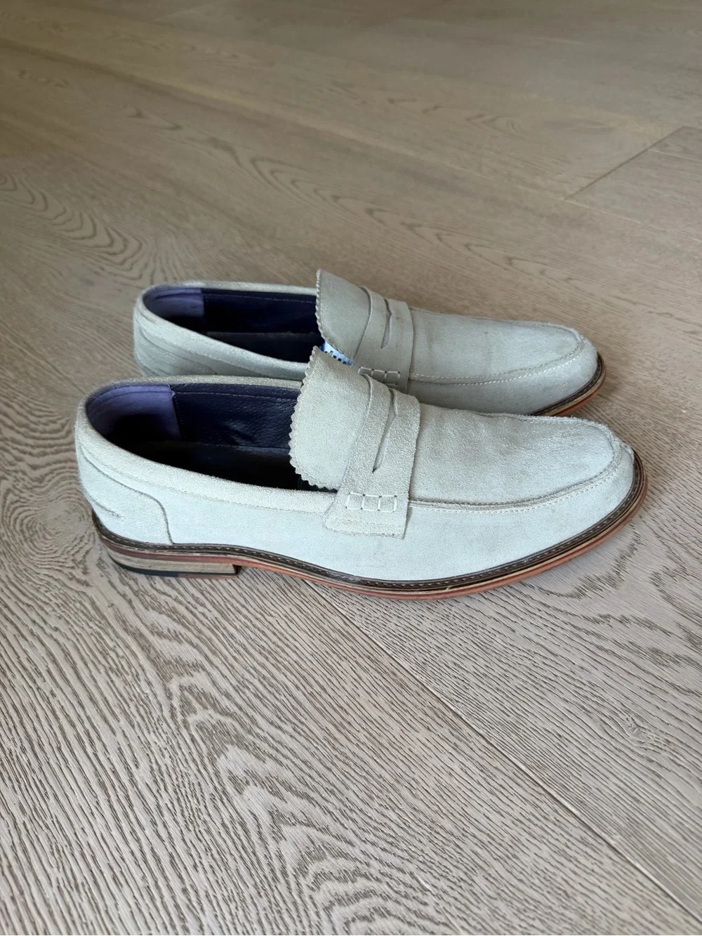 Vintage Foundry Penny Loafers in Light Grey